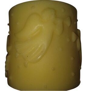 Angel Design Yellow Candle